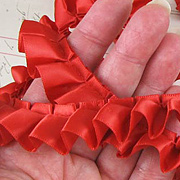Red Pleated Ribbon