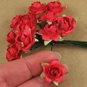 1/2 Inch Red Paper Roses