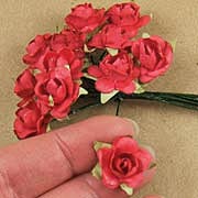 1/2 Inch Red Paper Roses*