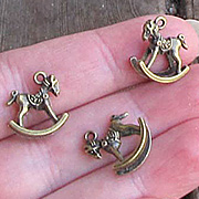 Bronze 3D Rocking Horse Charms