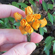 Small Rose Buds - Orange*