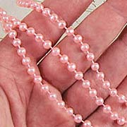 4mm Fused Pearls - Rose Pink