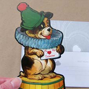 Dog with Ruff Die-Cut Valentine Card