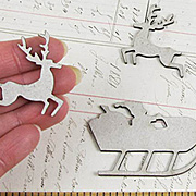 Santa and Reindeer Chipboard Die-Cuts