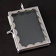Scalloped-Edged Rectangle Pendant