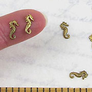 Tiny Brass Seahorses