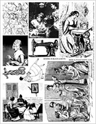 Sewing in Black & White Collage Sheet