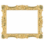 Antique Gold Dresden Frame w Shell Corners