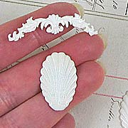 Ivory Shell and Border Decor