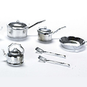 Plastic Cookware Set - Silver