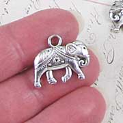 20mm Silver Elephant Charm*