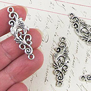 Silver Swirly Connector Charm*