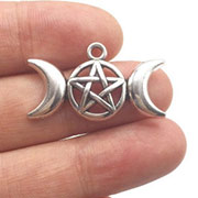 Silver Triple Moon Charm