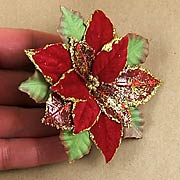 Gold-Edged Velvet Poinsettia