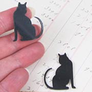 Acrylic Black Sitting Cat Cut-Outs*