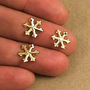 Small Brass Snowflakes