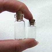 12 Tiny Glass Bottles