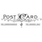 Postcard Rubber Stamp
