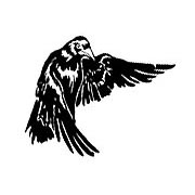 Raven (Right) Rubber Stamp