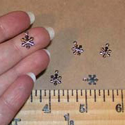 Small Silver Snowflake Charms