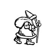 Woodcut Santa