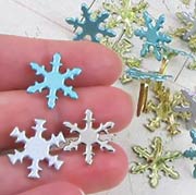 Snowflake Brads Assortment - Pearl Finish