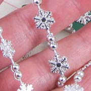 Mini Silver Snowflake Garland