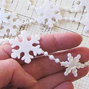 White Iridescent Snowflake Garland