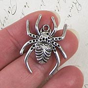 Antique Silver Spider Pendant