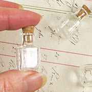 Small Square Bottles with Corks