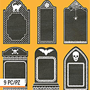 Black Chalkstock Tombstone Stickers*