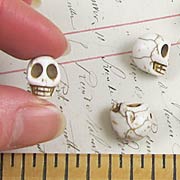 White Turquoise Skull Beads