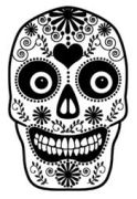 Sugar Skull Rubber Stamp