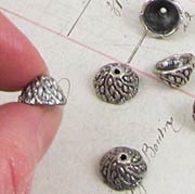 Antique Silver Swirl Cone Bead Caps