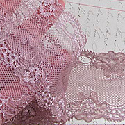 Mauve Rose Wide Lace