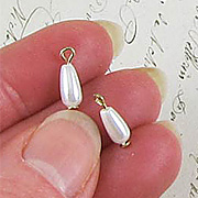 8x4mm Teardrop Pearls with Loops*