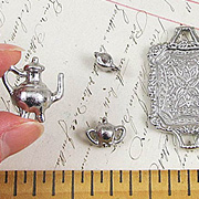 Pewter Dollhouse Tea Service