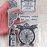 Steampunk Spells Cling Stamp Set - Time Flies