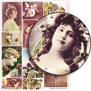 Tinted Women with Flowers