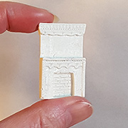 Tiny White Resin Fireplace