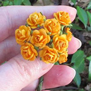 Tiny Paper Roses - Orange*