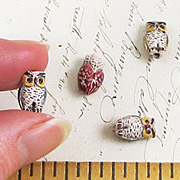 Small Ceramic Owl Bead