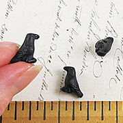 Ceramic Raven Beads - Small