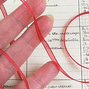 Tiny Sheer Ribbon - Red