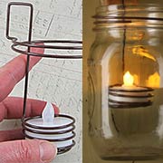 Mason Jar LED Tealight Holder