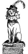 Toby on Books Rubber Stamp