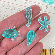 Aqua Transparent Plastic Sea Creatures