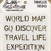 Tim Holtz Stencil - Traveler