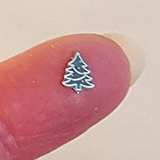 Shaker Card Metal Confetti - Christmas Trees