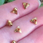 Triangular Raw Brass Bead Caps